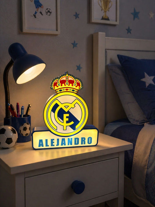 LAMPARA 3D de TU EQUIPO y tu NOMBRE